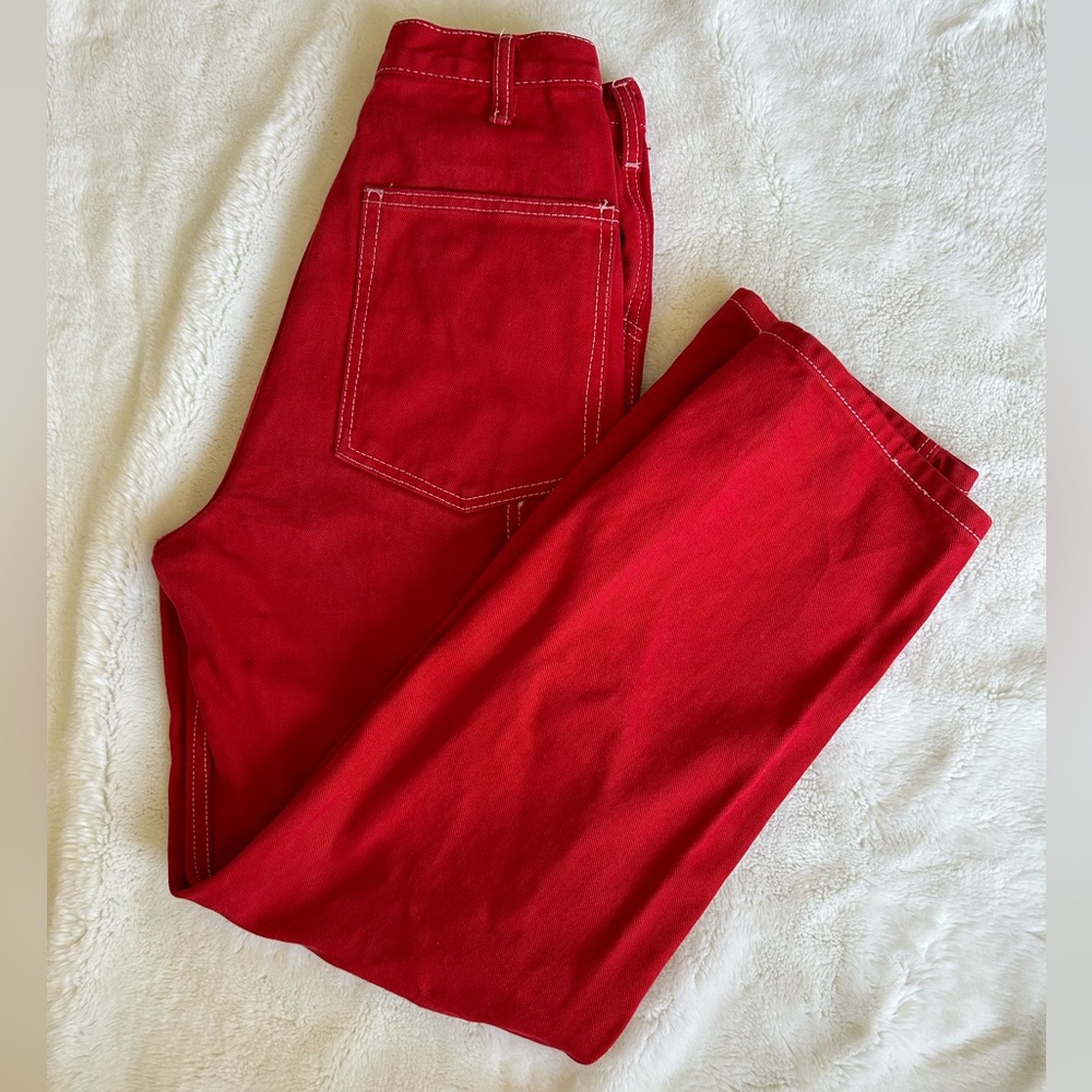 Brandy Melville red painter pants